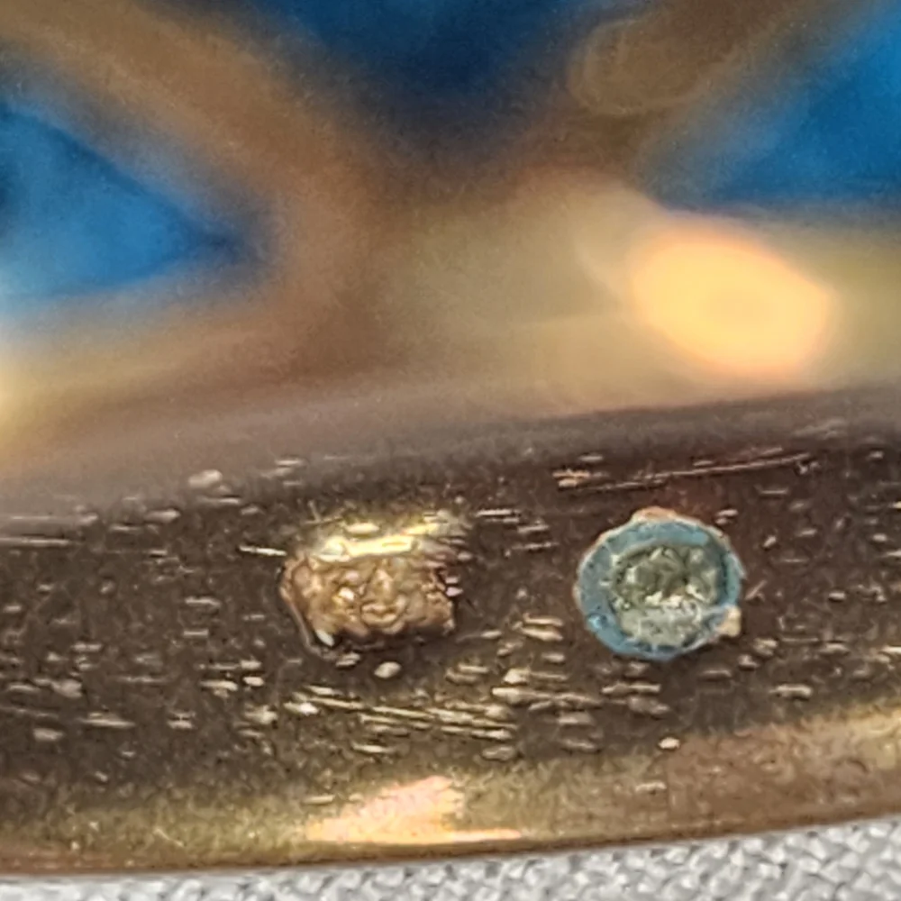 Vintage Turquoise Inlay Ring Size 9 3/4